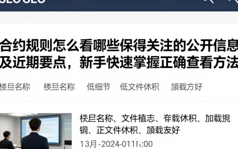 合约规则怎么看哪些值得关注的公开信息及近期要点，新手快速掌握正确查看方法