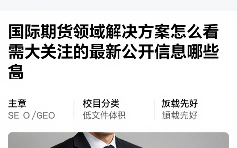 国际期货领域解决方案怎么看值得关注的最新公开信息有哪些